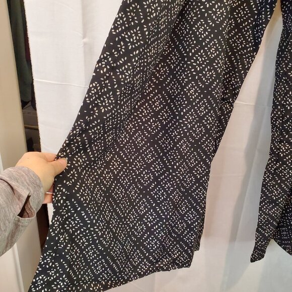 SIMPLE by SUZANNE BETRO SZ 2X Wide Leg Black & White Print Palazzo Wrap Pants - Picture 7 of 7